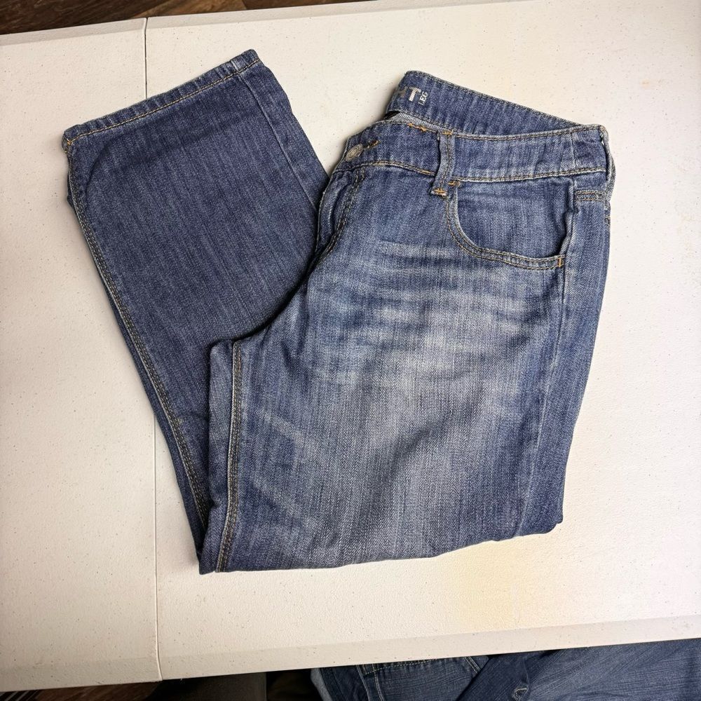 New York and Co Boyfriend cropped straight jeans low rise denim size 8 women’s